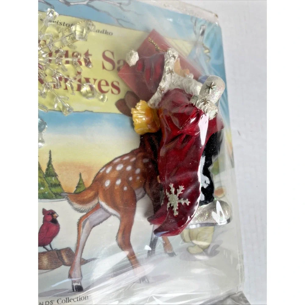 Christopher Radko /Stardust Santa Arrives Woodland Winds Book Ornament Christmas